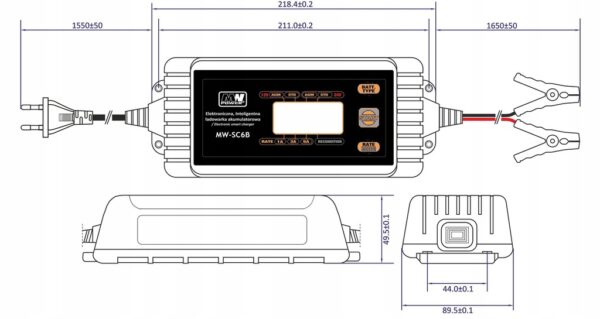 MW Power MW-SC8E ładowarka akumulatorów 8A 12V/24V - obrazek 3