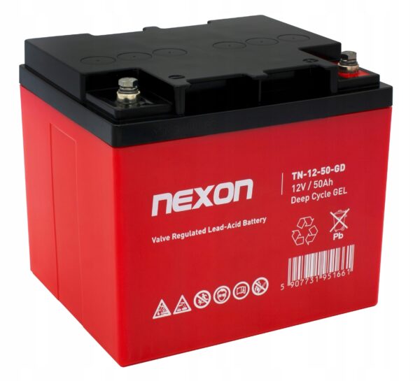 Akumulator żelowy Nexon Deep Cycle GEL 12V 50Ah - obrazek 2