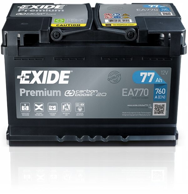 Akumulator Exide Premium EA770 12V 77Ah 760A Carbon Boost