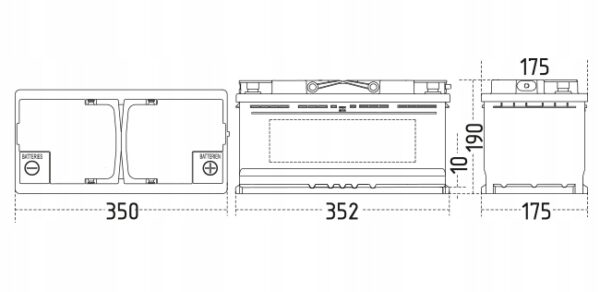 Akumulator Varta AGM A5 12V 95Ah 850A - obrazek 2