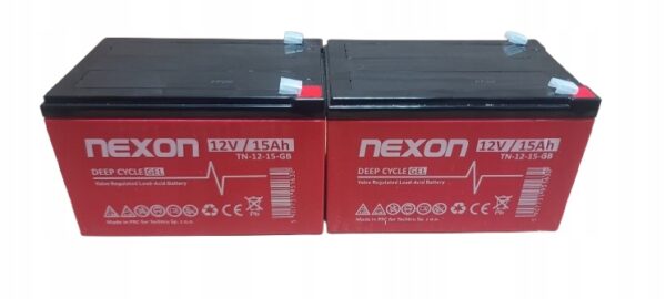 Zestaw akumulatorów 24V 15Ah (12V 15Ah - 2szt.) - obrazek 2