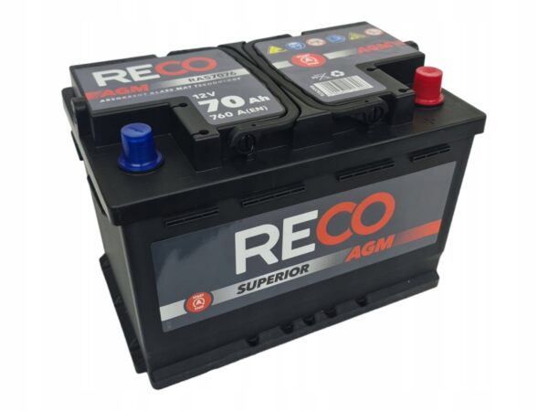 Akumulator Reco AGM 12V 70Ah 760A  RA57076