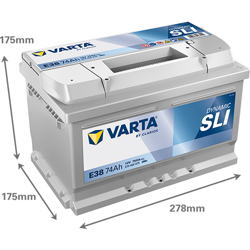 Akumulator Varta Sliver Dynamic E38 12V 74Ah 750A - obrazek 2