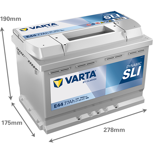 Akumulator Varta Sliver Dynamic E44 12V 77Ah 780A - obrazek 2