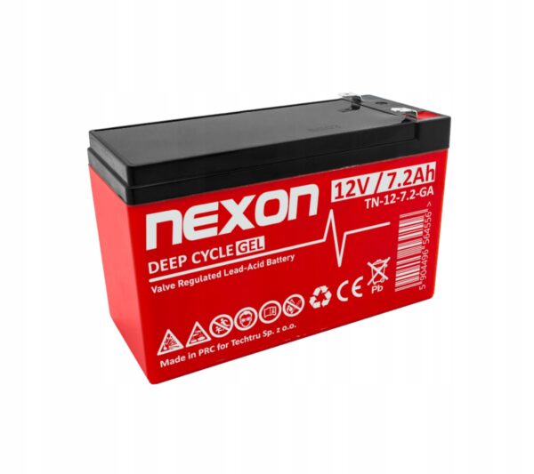 Akumulator żelowy Nexon Deep Cycle GEL 12V 7,2 Ah