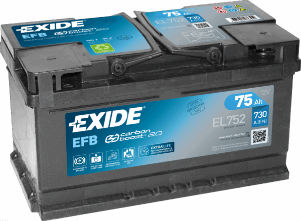 Akumulator Exide EFB EL752 12V 75Ah 730A
