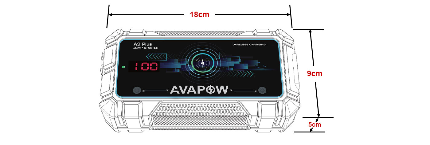 Urządzenie rozruchowe Booster Avapow A9 plus 2000A - obrazek 3